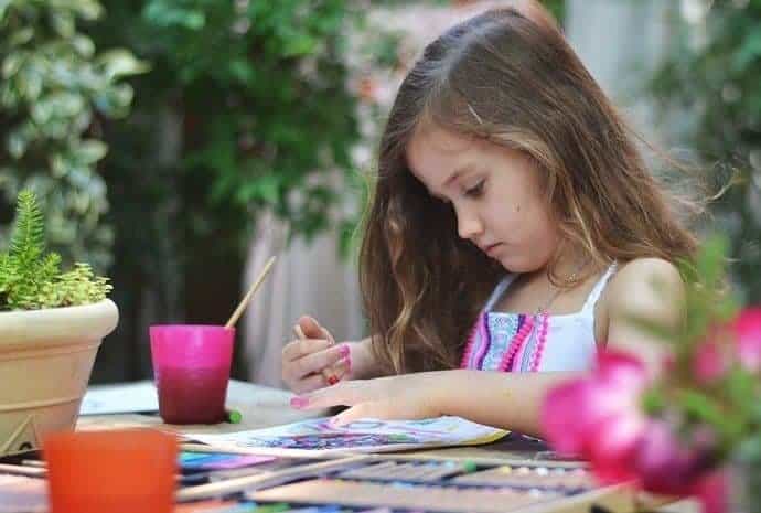 Girl Doing Arts And Crafts — Early Learning in Highfields, QLD