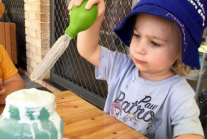 Kid Doing Experiment — Early Learning in Highfields, QLD