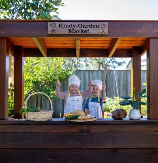 Two Kids With Apron — Early Learning in Highfields, QLD
